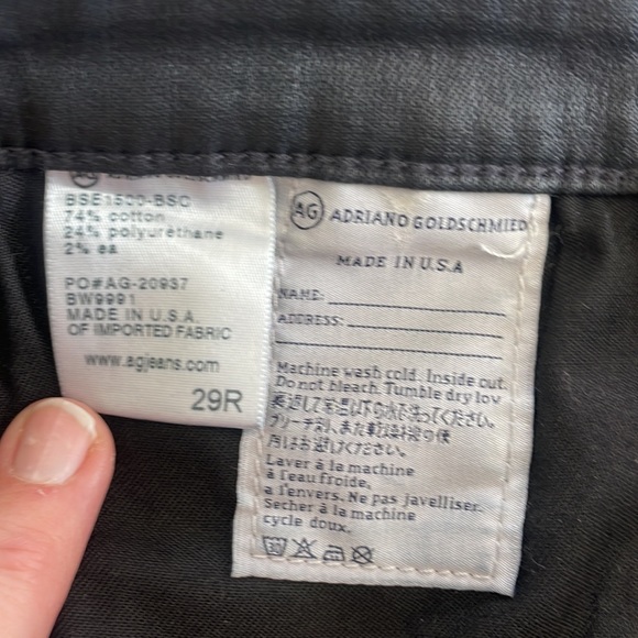 AG the absolute legging waxed black jean size 29 - Picture 3 of 7